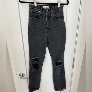 Black distressed Abercrombie jeans